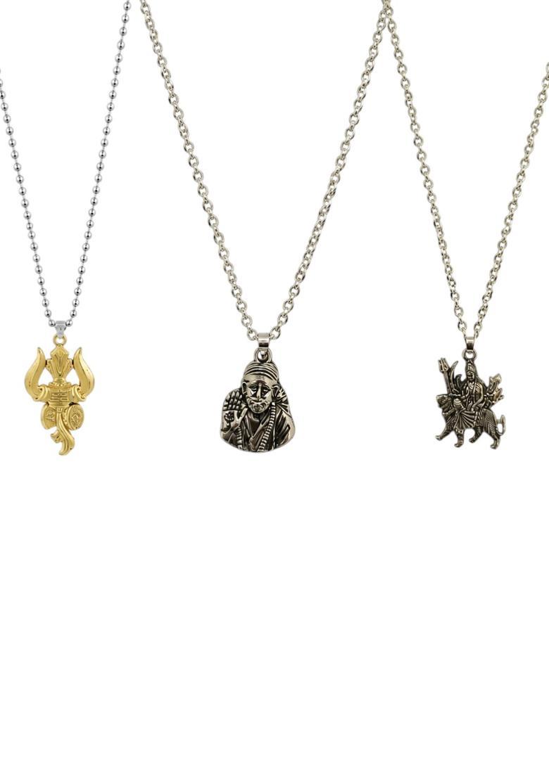 Silver Alloy Chain Pendant - Indya