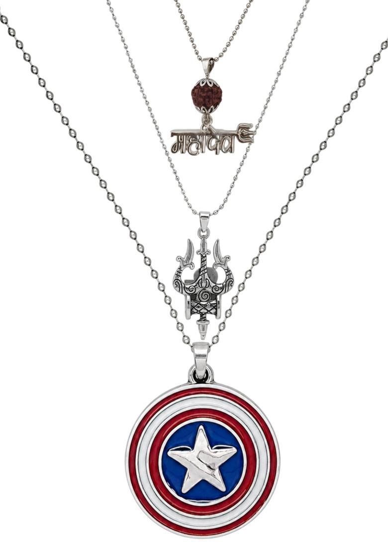 Silver Alloy Chain Pendant - Indya