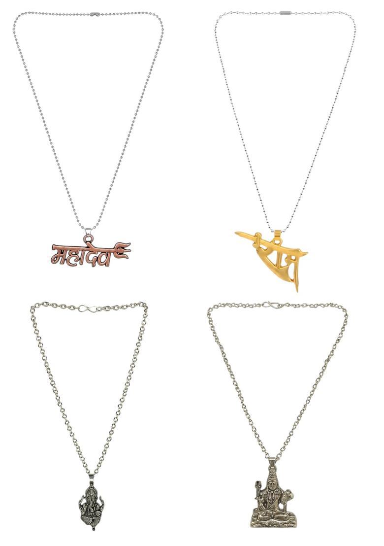 Silver Alloy Chain Pendant - Indya