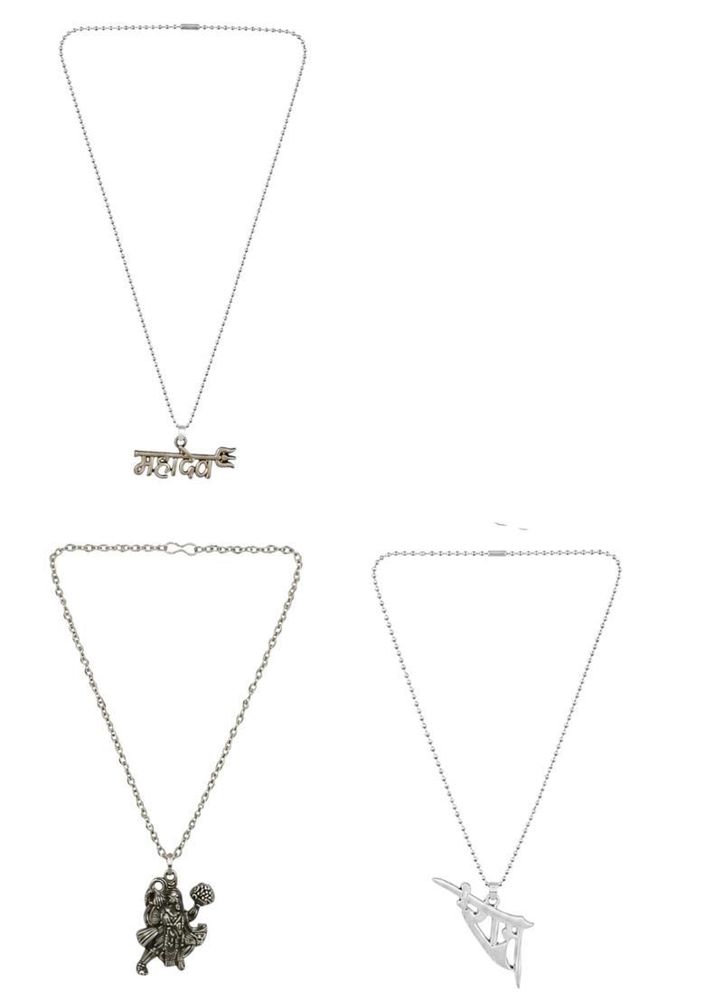 Silver Alloy Chain Pendant - Indya
