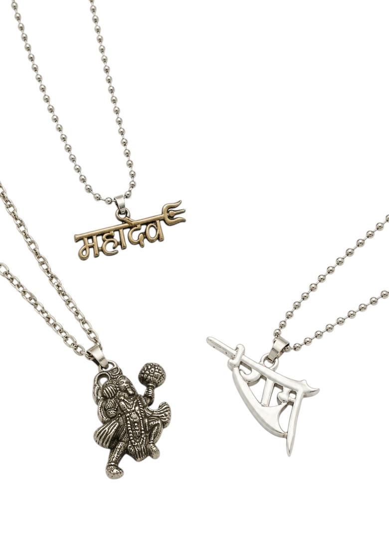 Silver Alloy Chain Pendant - Indya