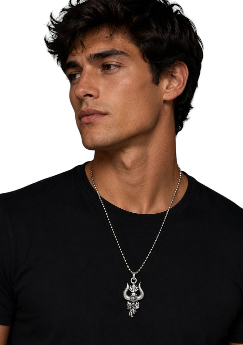 Silver Alloy Chain Pendant - Indya