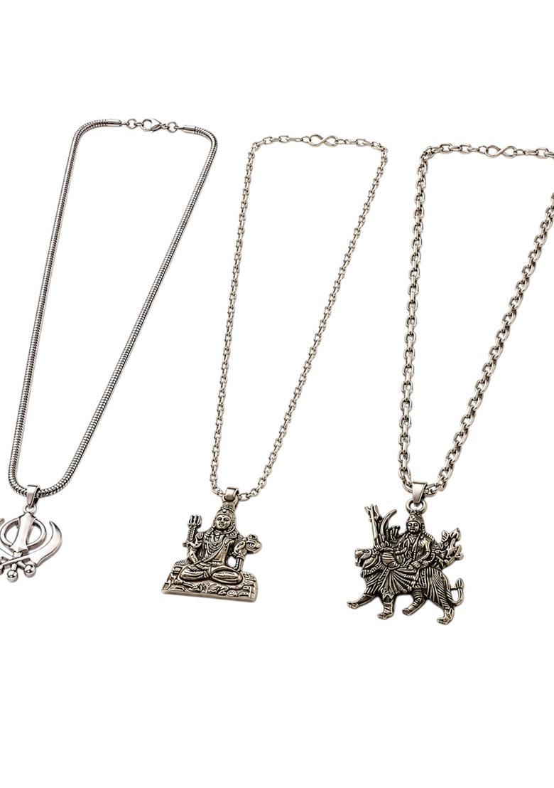 Silver Alloy Chain Pendant - Indya
