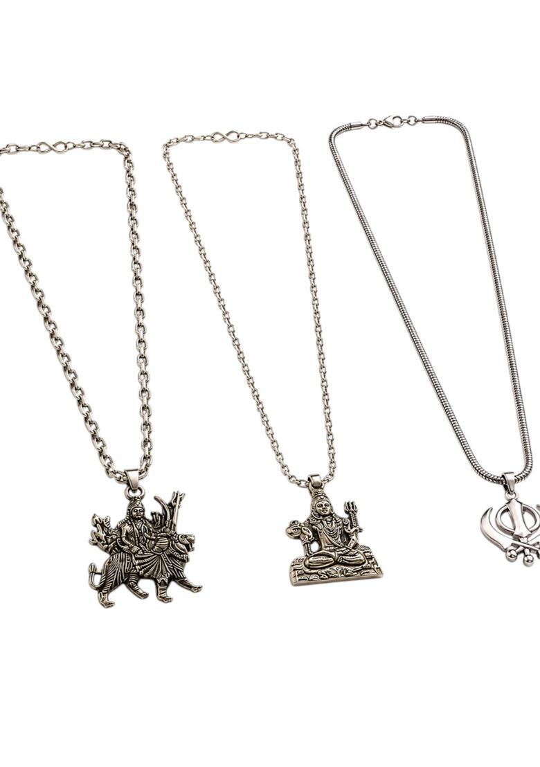 Silver Alloy Chain Pendant - Indya