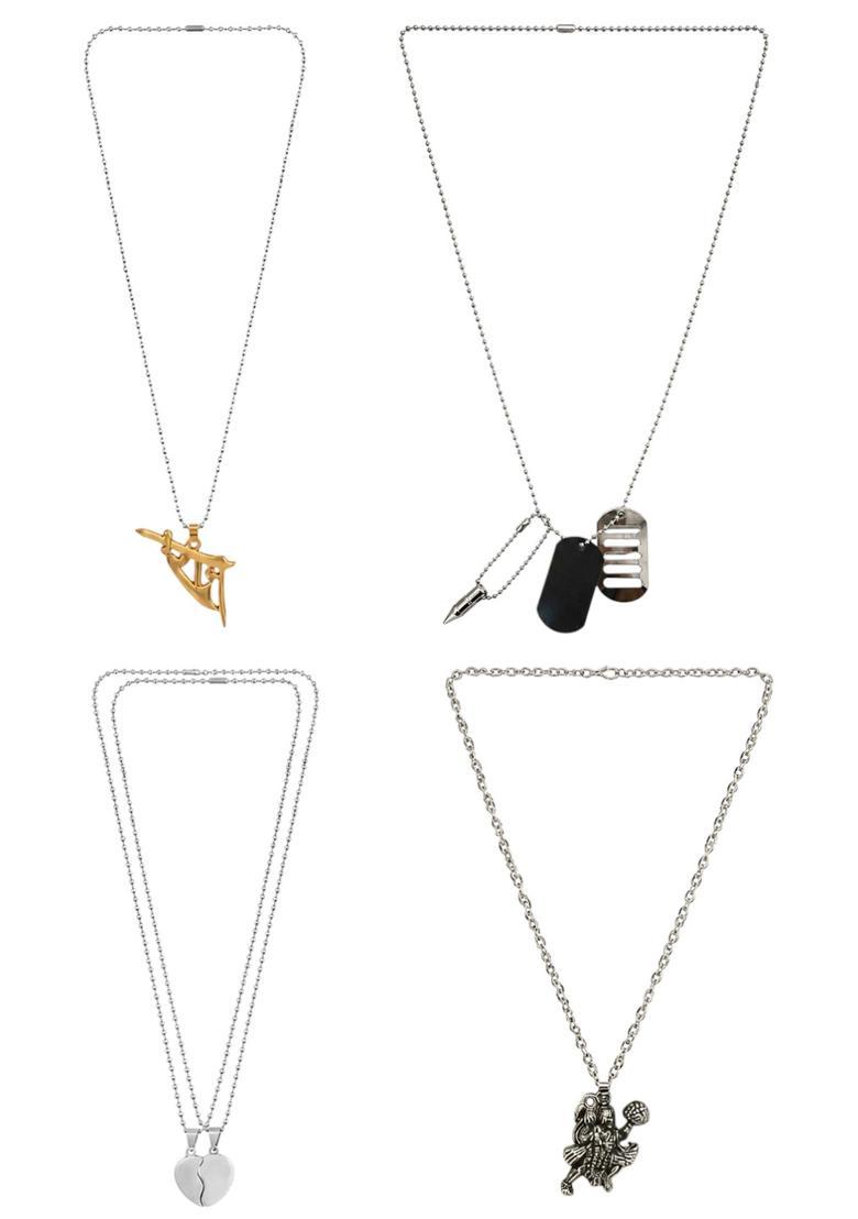 Silver Alloy Chain Pendant - Indya