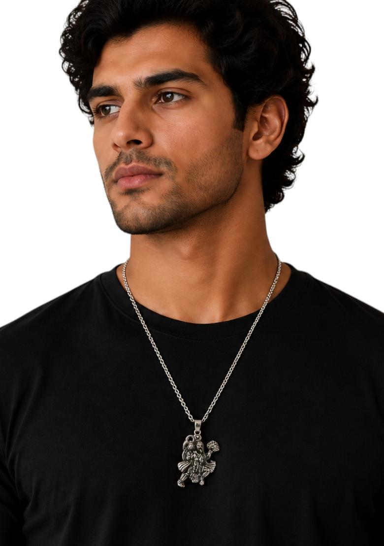 Silver Alloy Chain Pendant - Indya