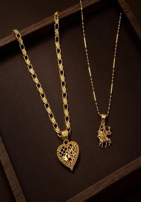Golden Alloy Chain Pendant