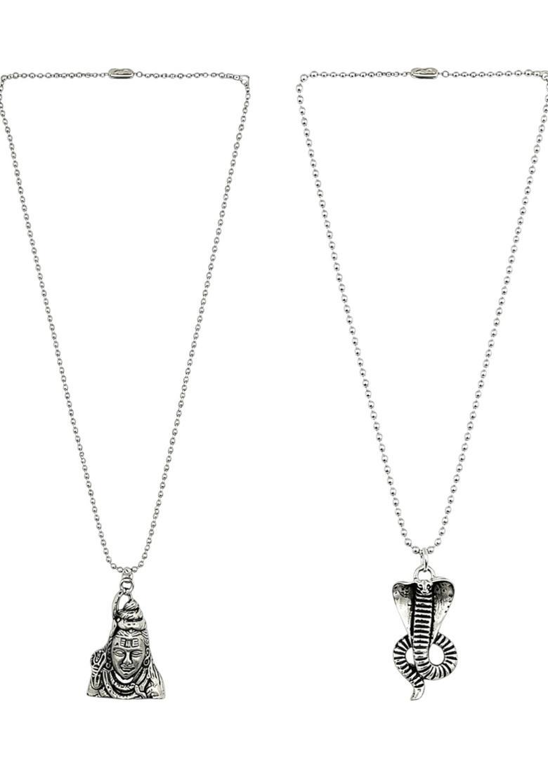 Silver Alloy Chain Pendant - Indya