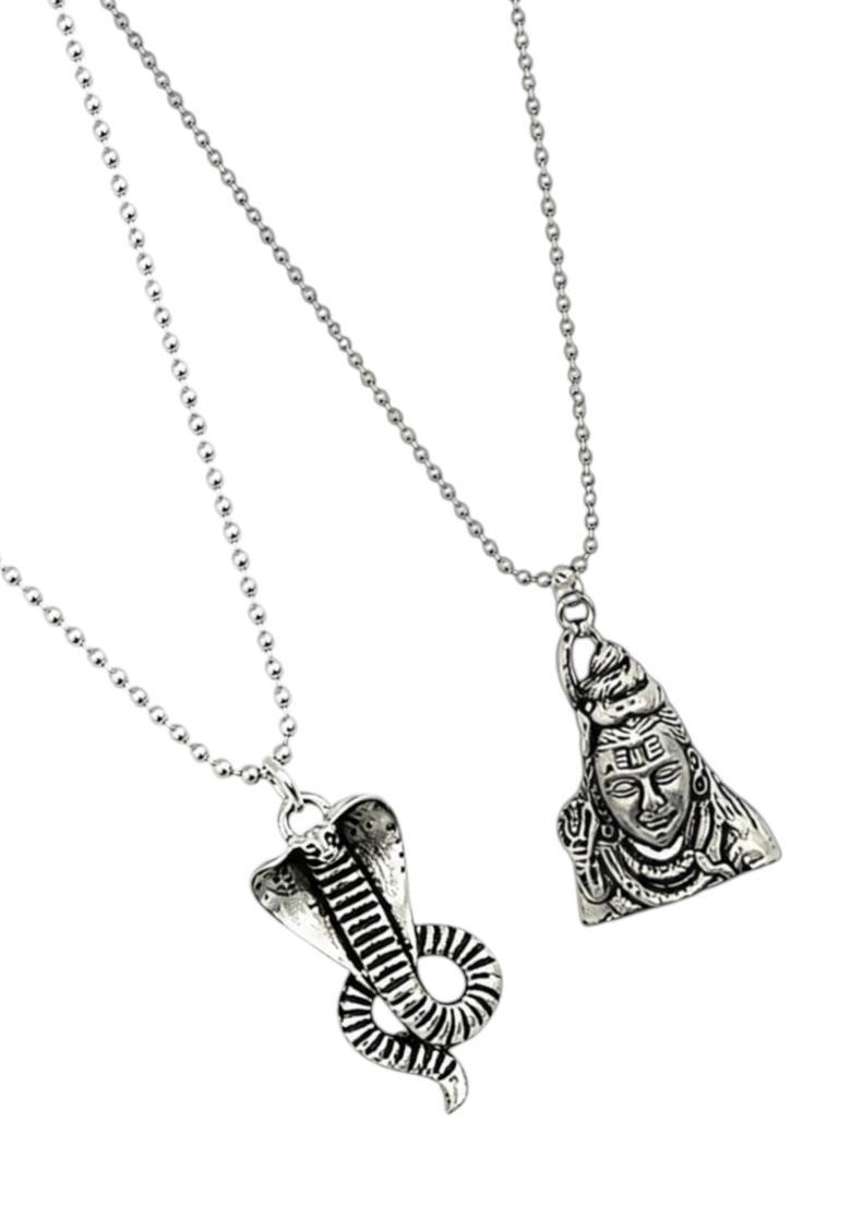 Silver Alloy Chain Pendant - Indya