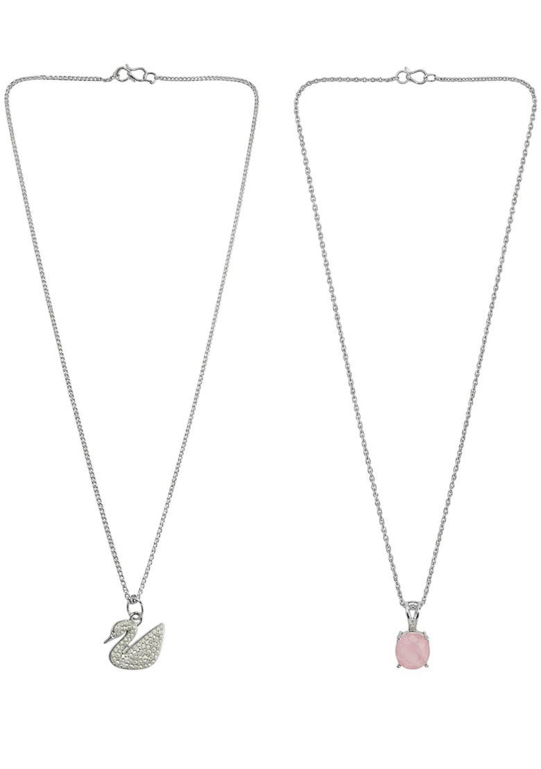 Silver Alloy Chain Pendant - Indya