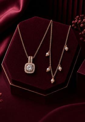 Rose Gold Alloy Chain Pendant