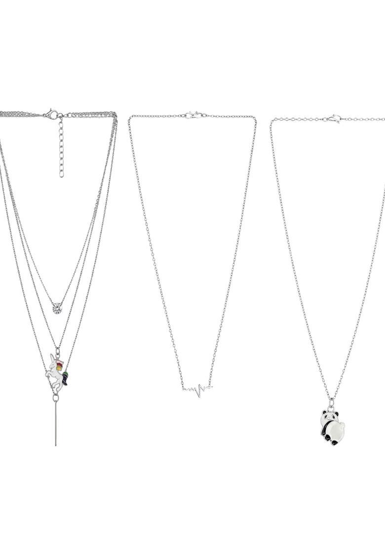 Silver Alloy Chain Pendant - Indya