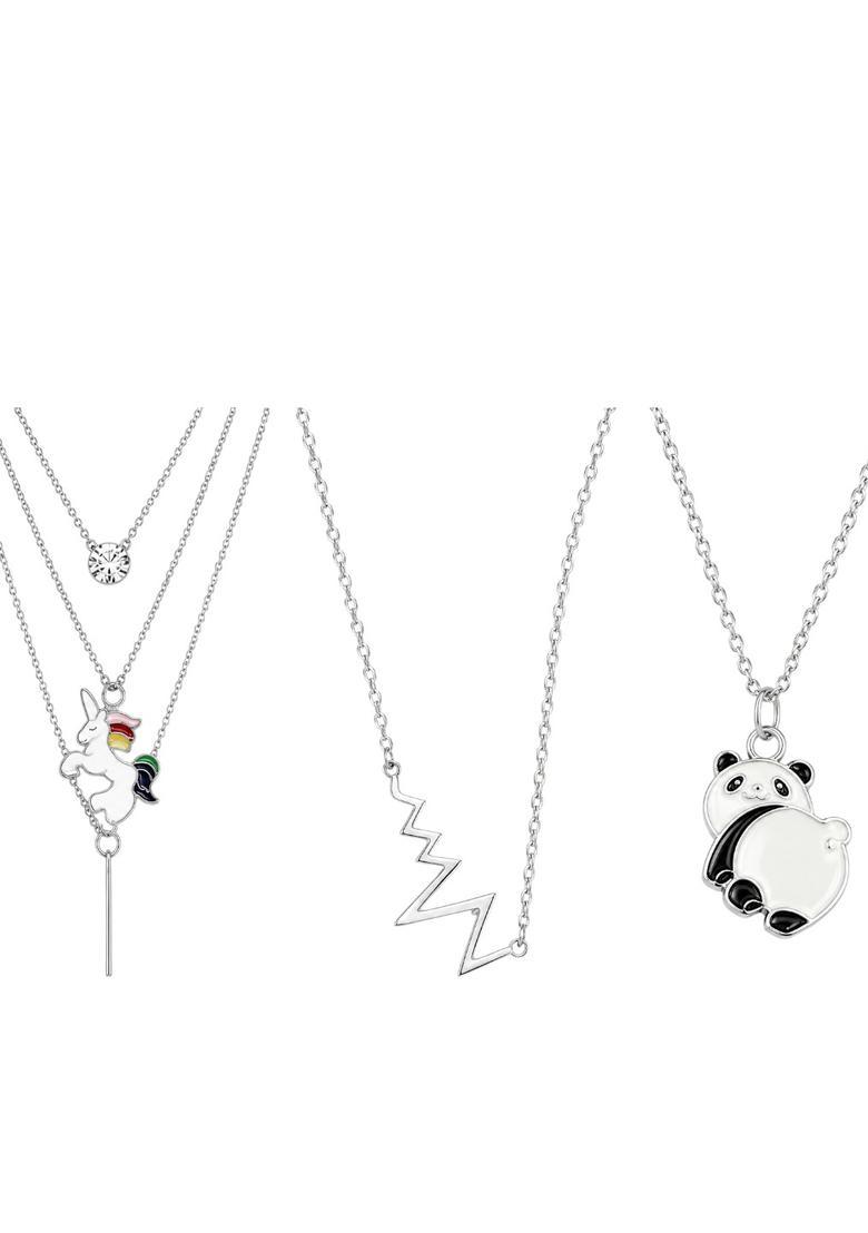 Silver Alloy Chain Pendant - Indya