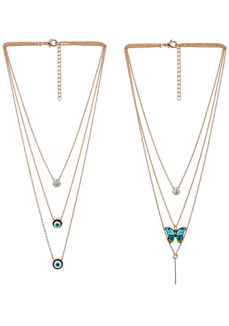 Rose Gold Alloy Chain Pendant - Indya