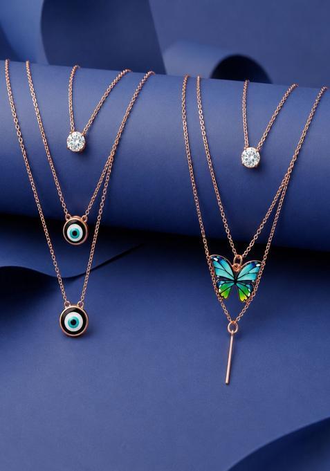 Rose Gold Alloy Chain Pendant