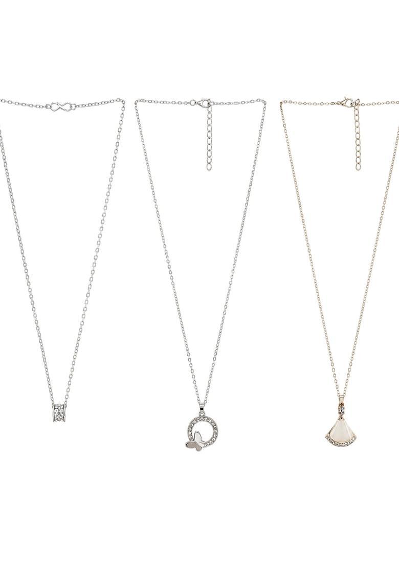 Multicolor Alloy Chain Pendant - Indya