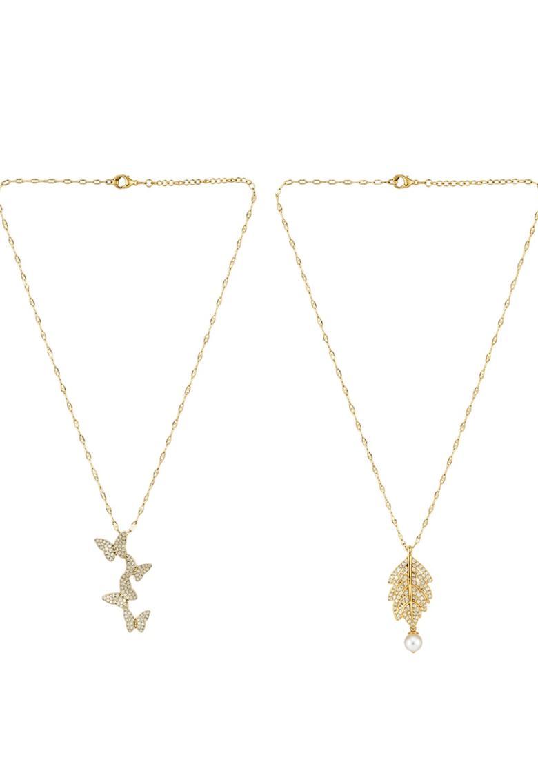Golden Alloy Chain Pendant - Indya