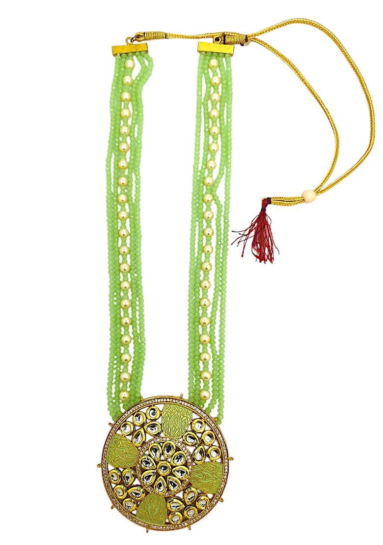 Golden Alloy Necklace - Indya
