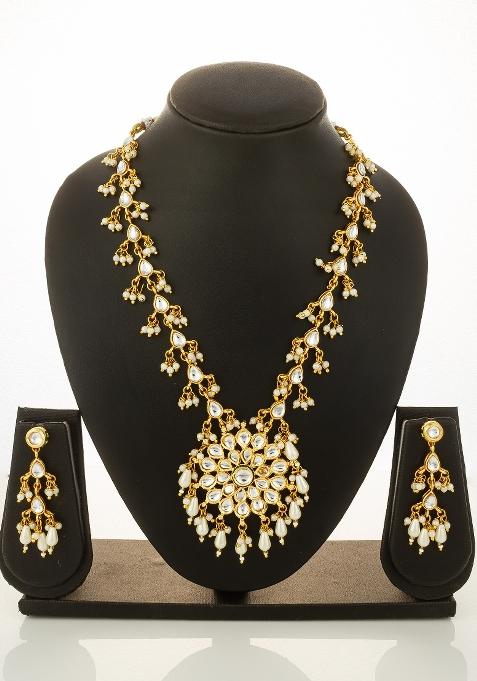 Golden Alloy Necklace Set