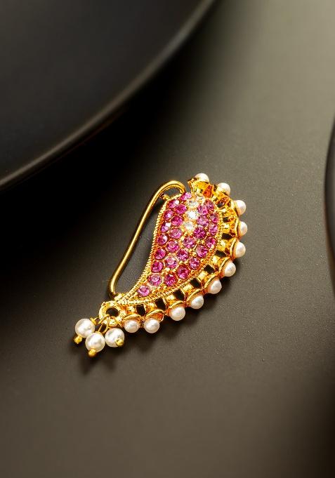 Golden Brass Alloy Nose Pin