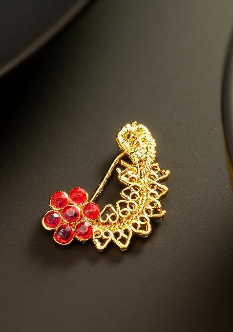 Golden Brass Alloy Nose Pin