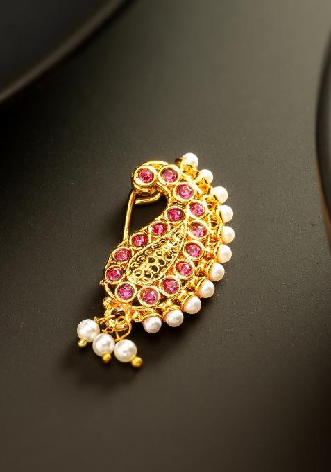 Golden Brass Alloy Nose Pin