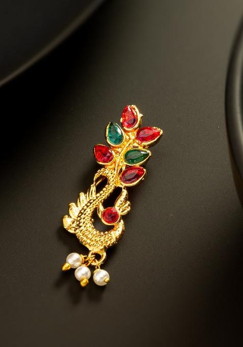 Golden Brass Alloy Nose Pin