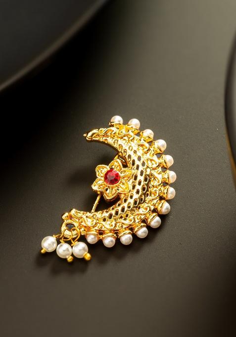 Golden Alloy Nose Pin