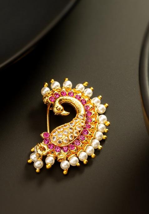 Golden Alloy Nose Pin