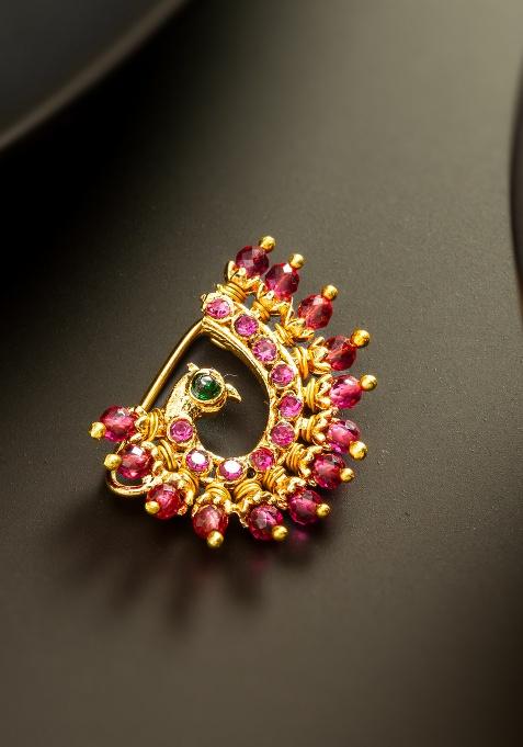 Golden Alloy Nose Pin