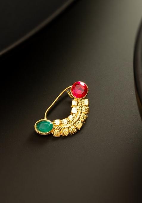 Golden Alloy Nose Pin