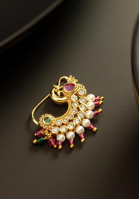 Golden Alloy Nose Pin