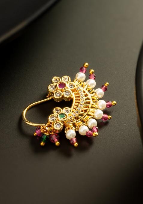 Golden Alloy Nose Pin