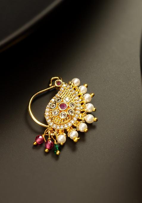Golden Alloy Nose Pin