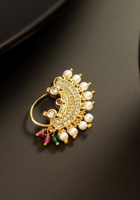 Golden Alloy Nose Pin