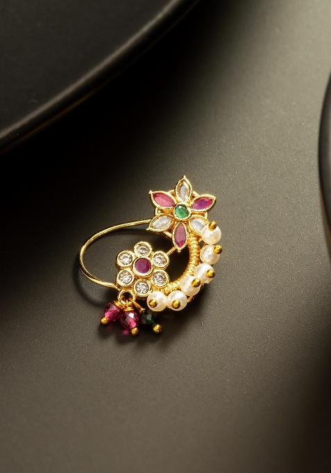 Golden Alloy Nose Pin