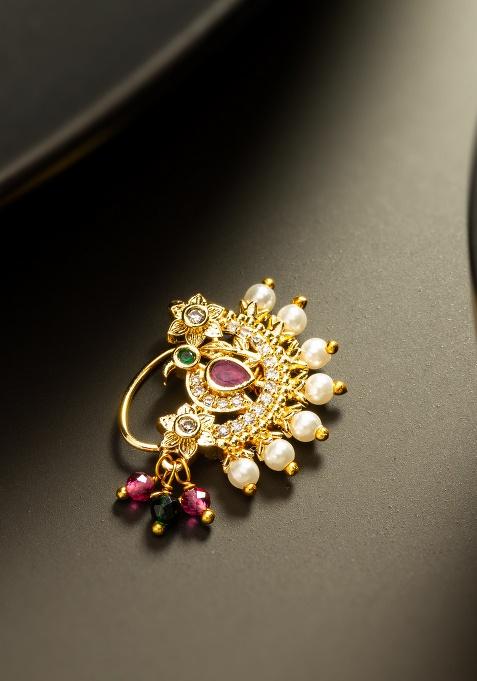 Golden Alloy Nose Pin