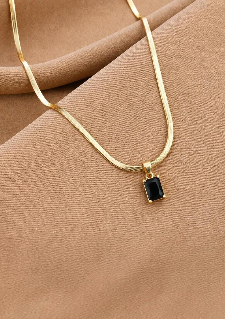 Gold Alloy Chain Pendant - Indya