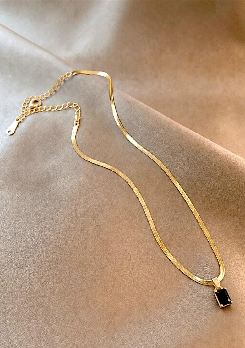 Gold Alloy Chain Pendant - Indya