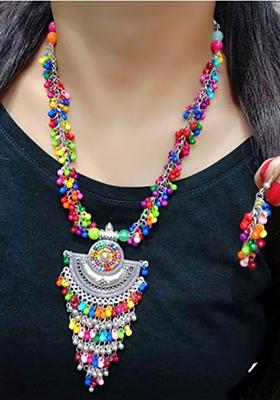 Multicolor Boho Drop Style Long Necklace For Women