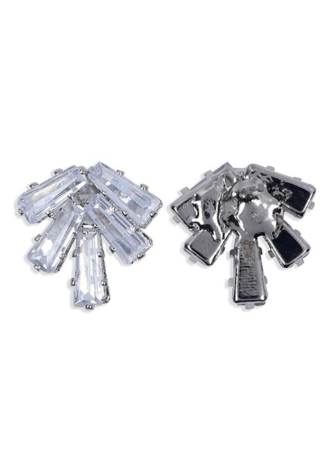 Multicolor Ad Necklace Set For Women With Sparkling Stones And Matching Earrings For Festive Wear