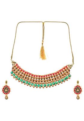 Red Green Choker Golden
