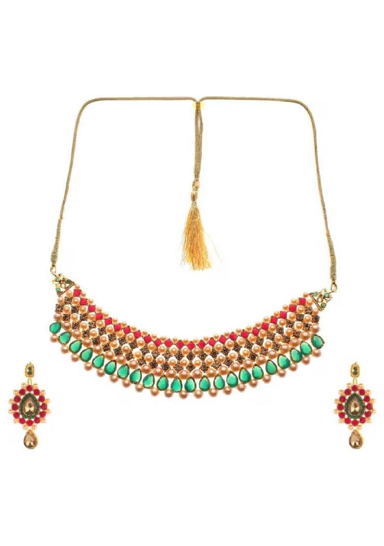 Red Green Choker Golden