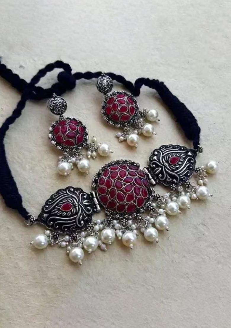 Pink Regal Choker Set