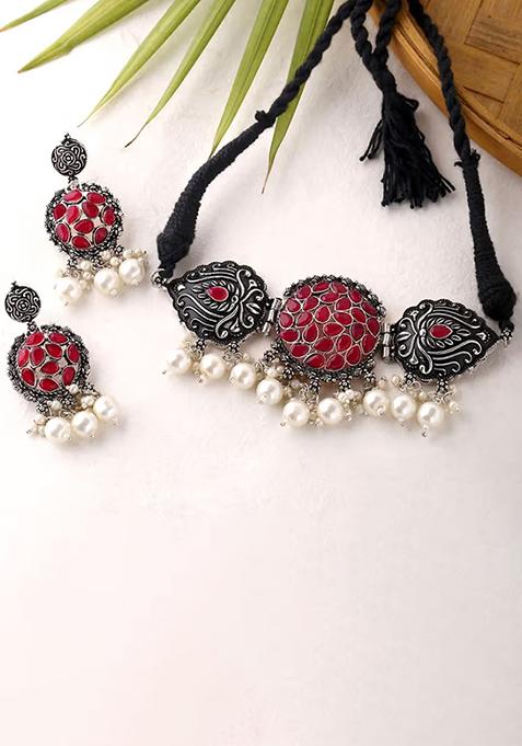 Pink Regal Choker Set