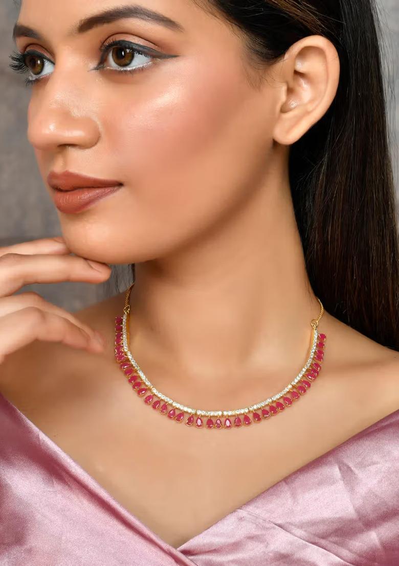 Pink Drop Choker Set