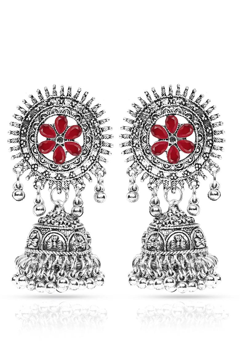 Gs Oxidised Choker Floral Design