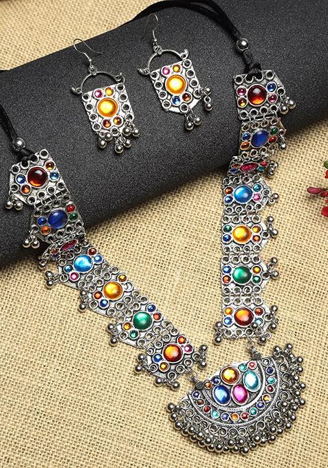 Multi Long Banjara Jhhalar Necklace