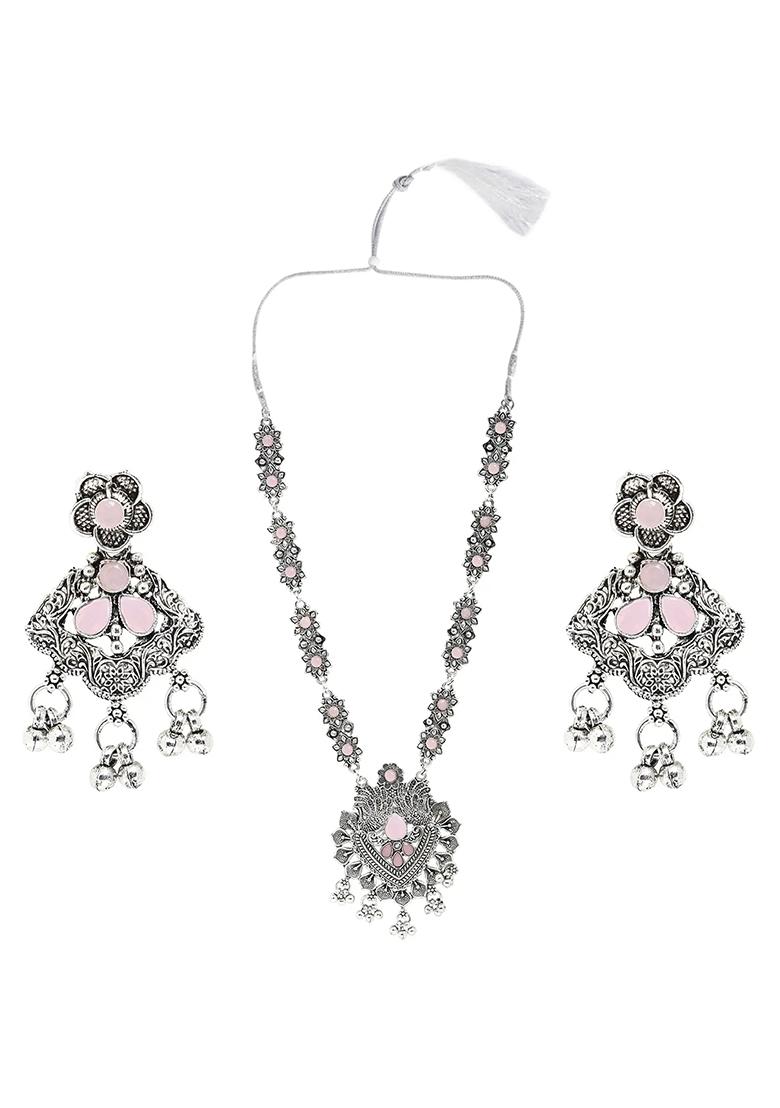 Gs Pink V Long Necklace Set