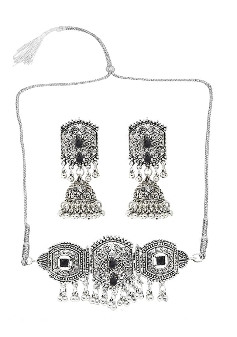 Gs Black Stone Leaf Choker